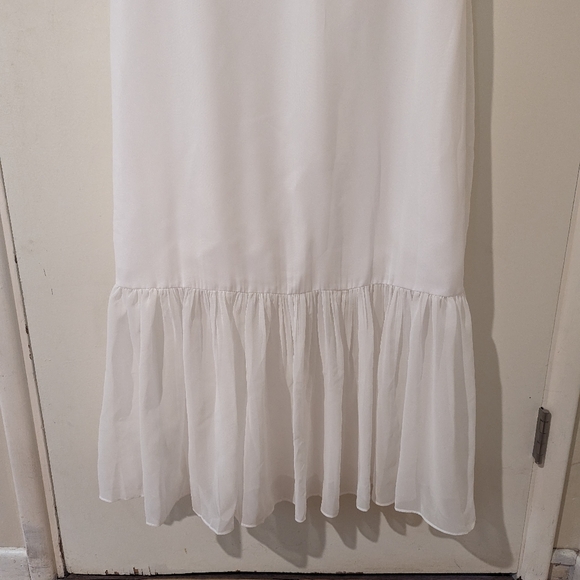 White Chiffon Azazie Justina Dress - Picture 7 of 8